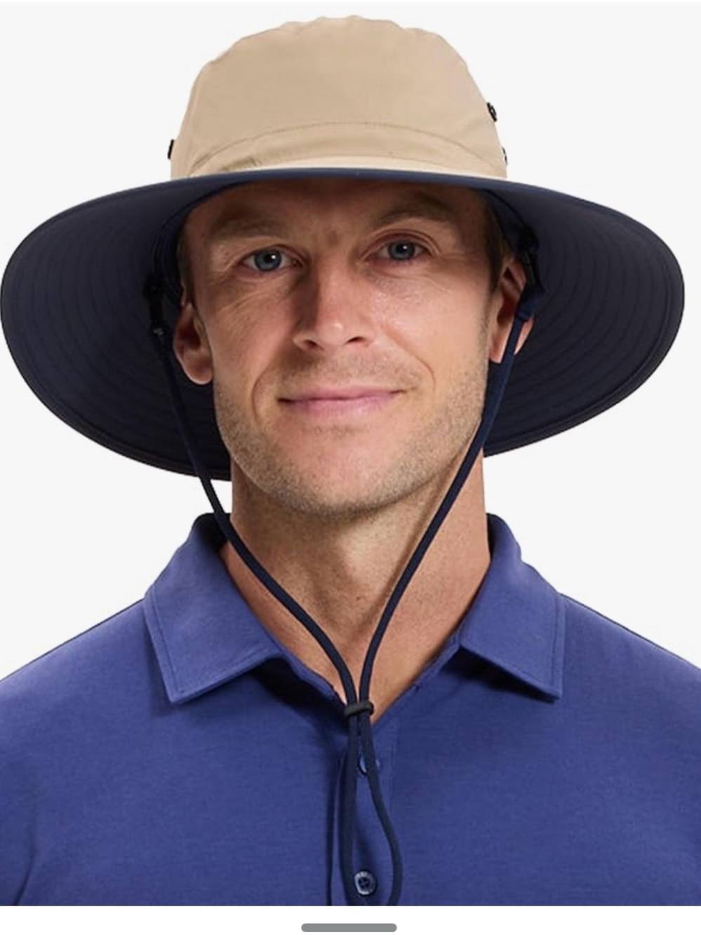 Light olive green and black Wide-Brim Sun Hat